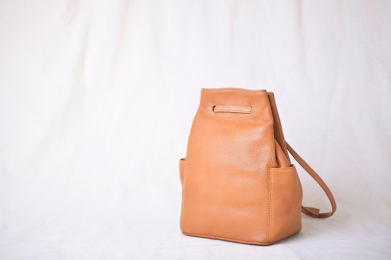 Vintage Coach honey-colored shoulder Backpack - Backpacks - Genuine Leather Orange