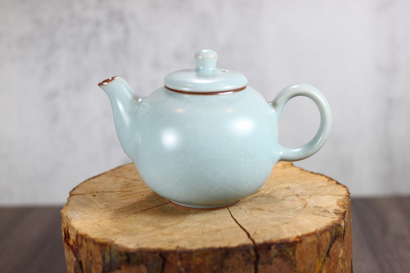 [Thank you, teacher] Tianqing Ru Kiln Yuanyuan teapot works by Ye Minxiang, a famous pottery artist - Teapots & Teacups - Porcelain 