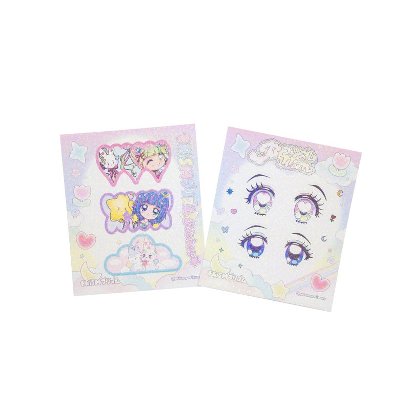 PRISM プリズム 2nd Anniversary-Girl's Puppet and Butterfly Eyes Sticker Set - Stickers - Paper Pink