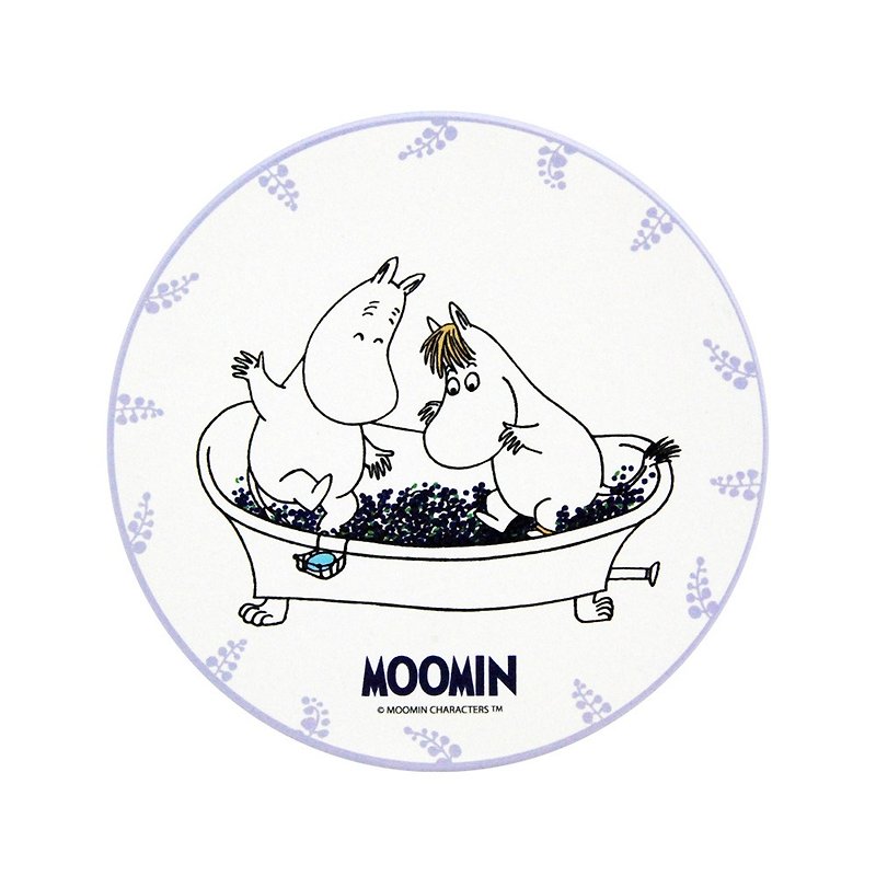 Moomin嚕嚕米授權-吸水杯墊-【果香浴缸】 (圓/方) - 杯墊 - 陶 紫色
