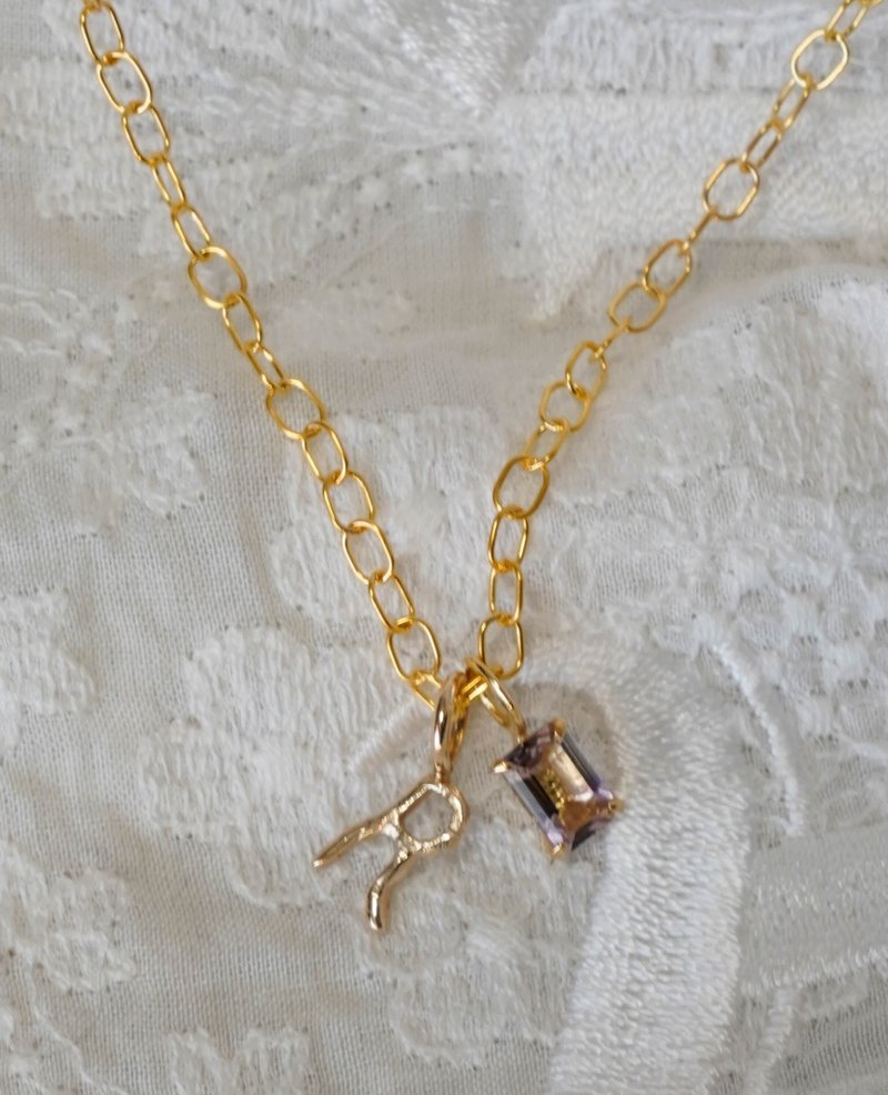 SV Birthstone Chain Necklace - 項鍊 - 其他金屬 多色