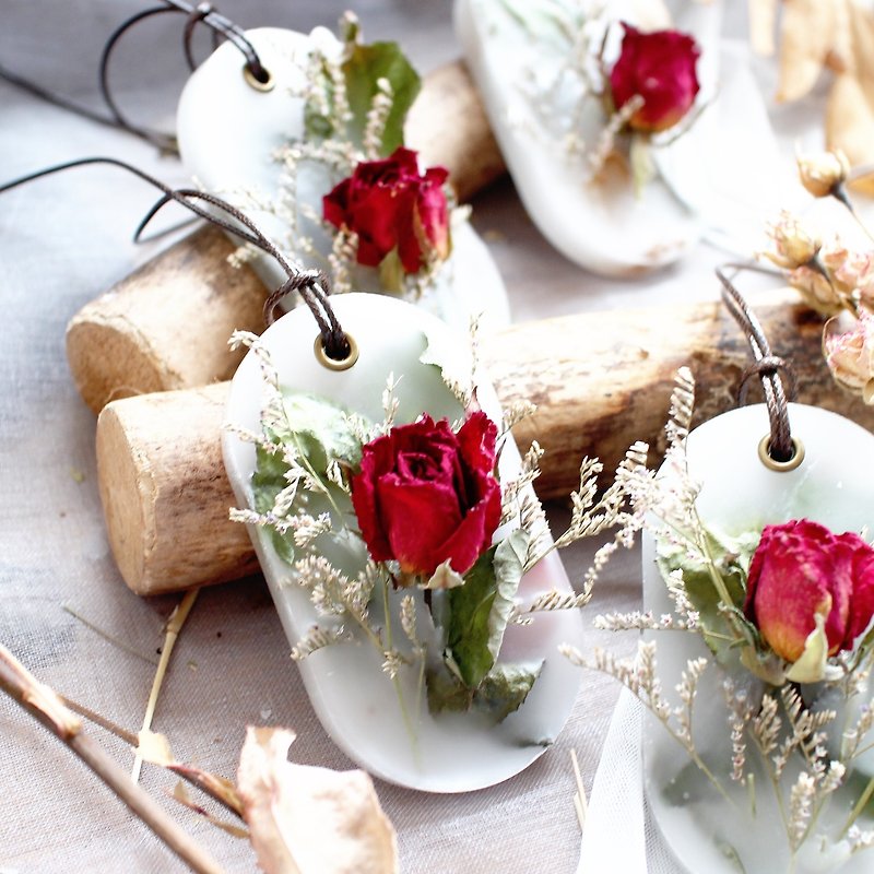 【Lei Anbo】Rose Condensed Fragrant Wax Tablets│Natural Dry Flowers│Wedding Objects│Scented Brick│ - น้ำหอม - ขี้ผึ้ง สีใส