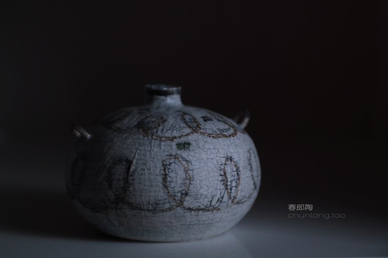 春郎陶-繞繞小口瓶10.5 cm - 花瓶/花器 - 陶 多色