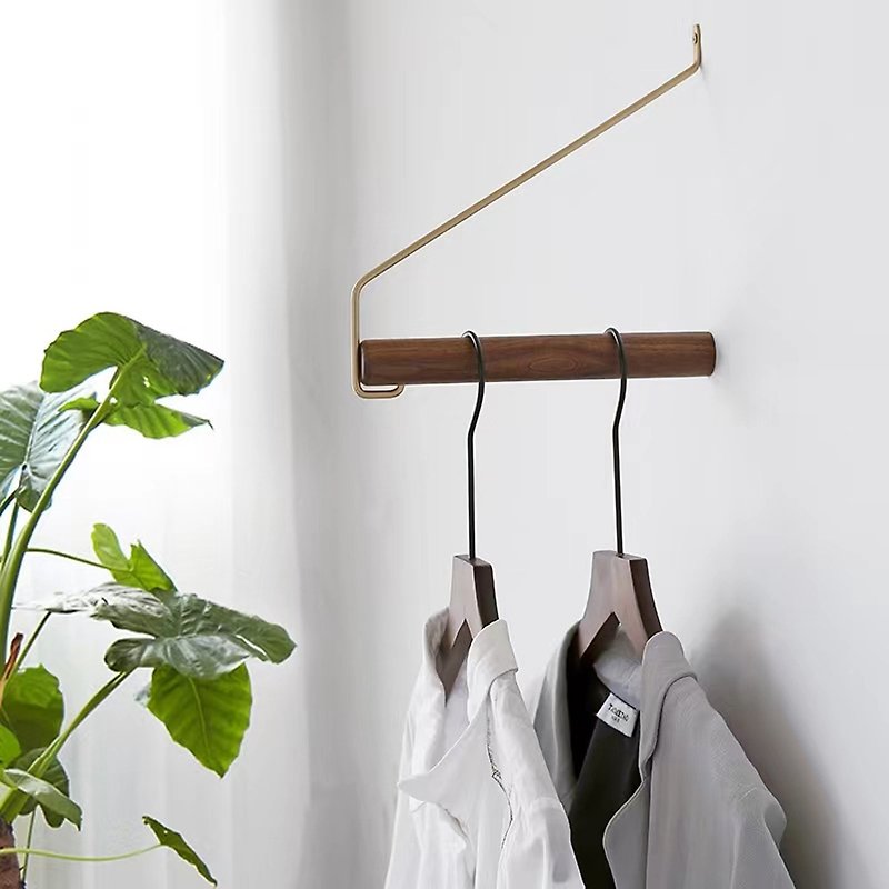 wall mounted hanging clothes rail/clothes hanger - Hangers & Hooks - Wood 