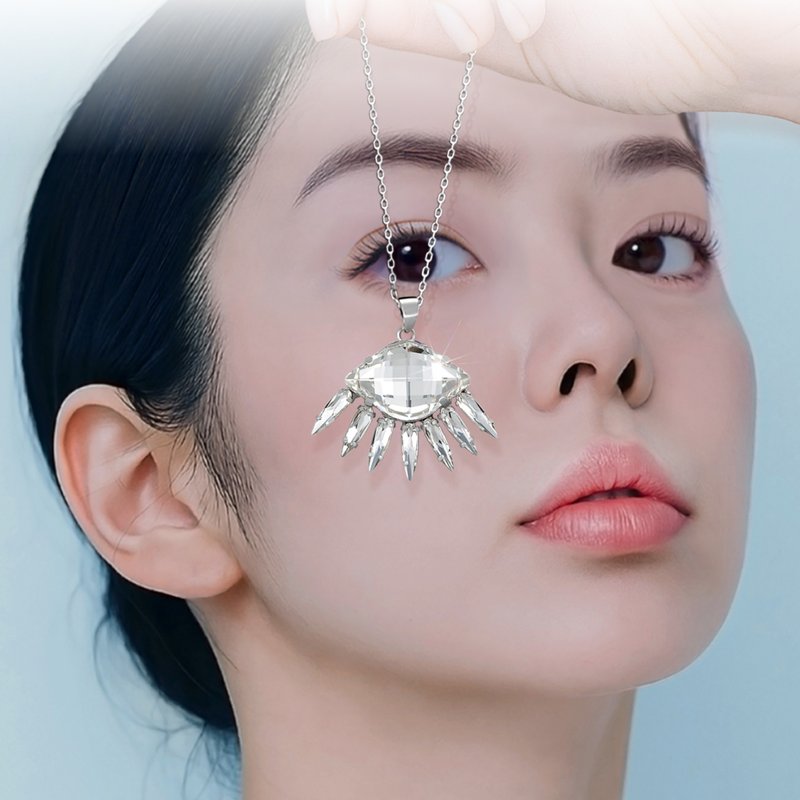 情人之眼 - 白色水晶 - 項鍊 - 水晶 白色