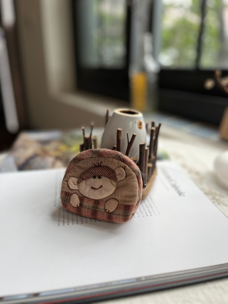 Cute animal coin purse - กระเป๋าใส่เหรียญ - ผ้าฝ้าย/ผ้าลินิน สึชมพู