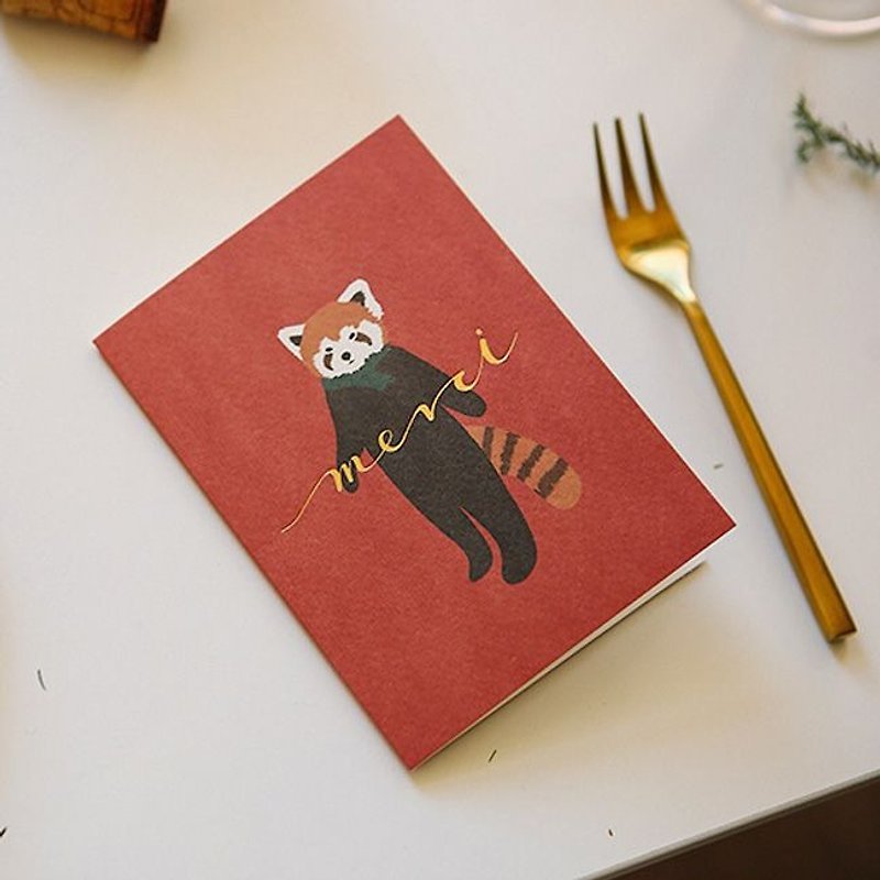 森林物語卡片信封組-01 紅熊貓,E2D46305 - 心意卡/卡片 - 紙 紅色