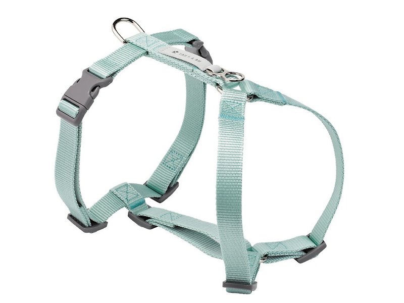 [Tail and me] classic nylon belt chest strap with mint M - ปลอกคอ - ไนลอน สีเขียว