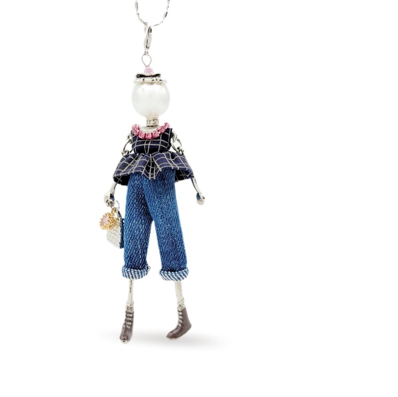 Handmade Fashion Charm [One-of-a-Kind] Necklace Pendant / Bag Charm / Phone Charm #1518 - Charms - Other Metals Multicolor