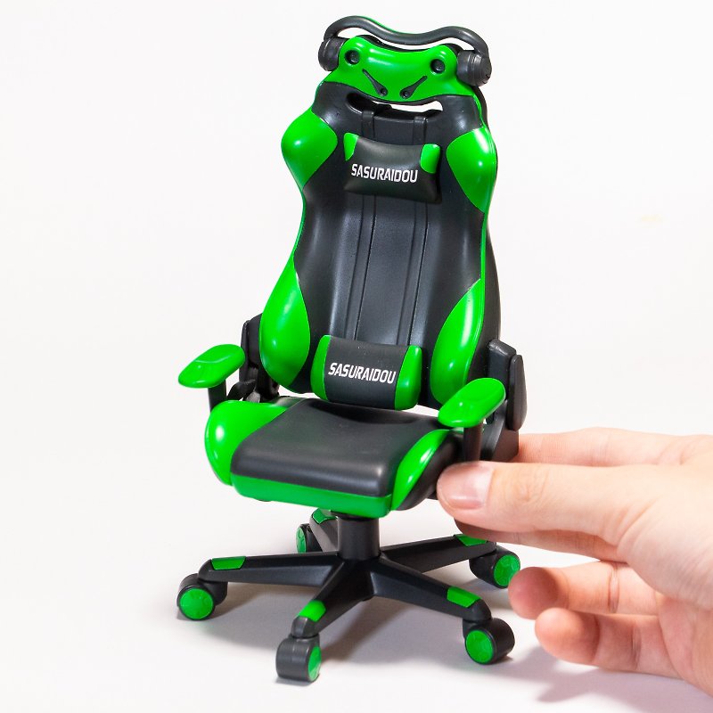 Miniature gaming frog chair suitable for dolls and computers - Items for Display - Plastic Green