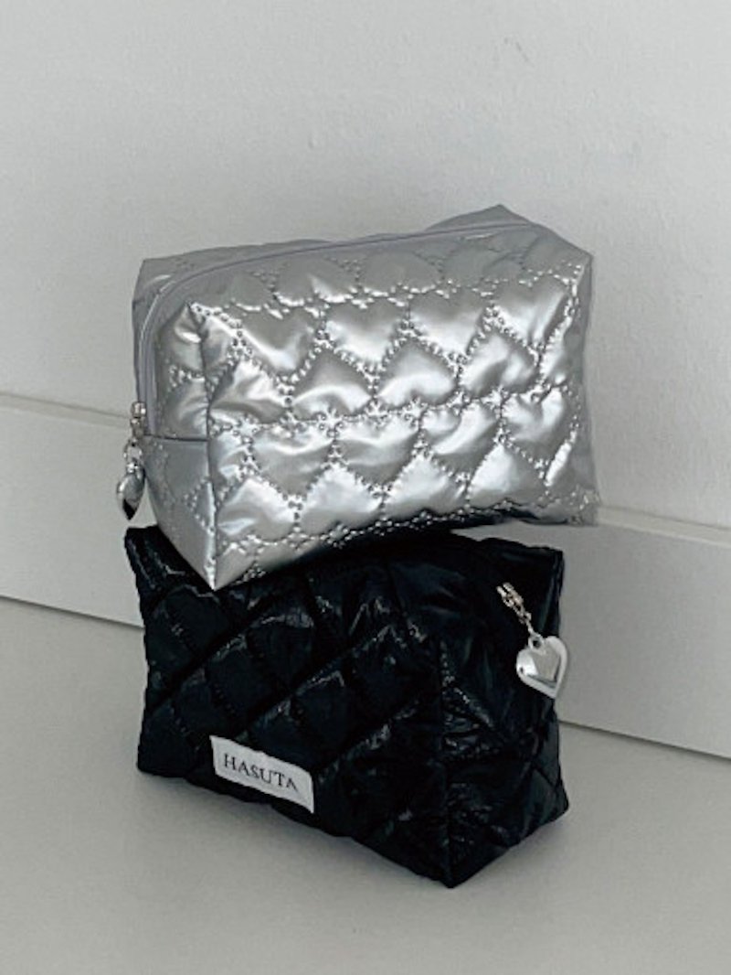 Square Pouch - Toiletry Bags & Pouches - Polyester Silver
