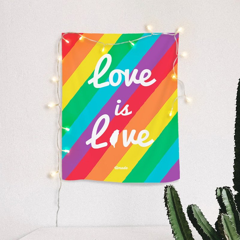 【房間佈置福袋】彩虹壁幔/佈置掛布。LOVE IS LOVE - 海報/掛畫/掛布 - 聚酯纖維 多色