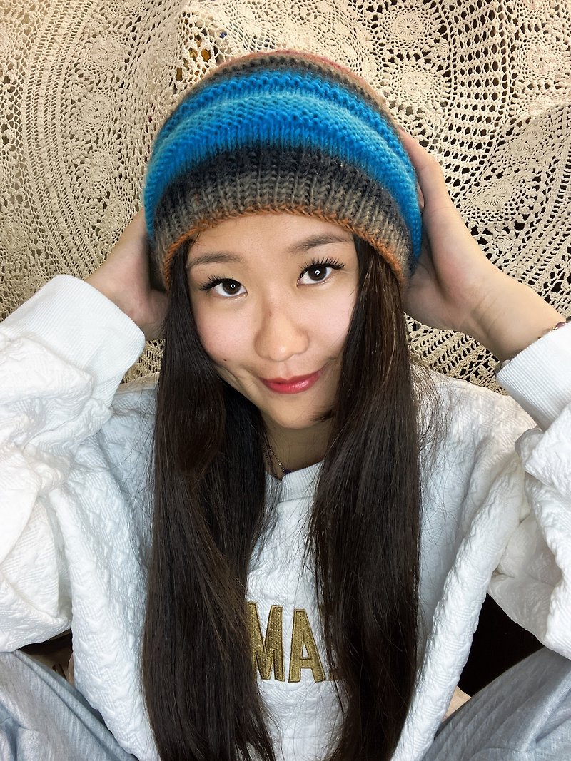 Hand knitted | Cake hat - Hats & Caps - Wool Multicolor