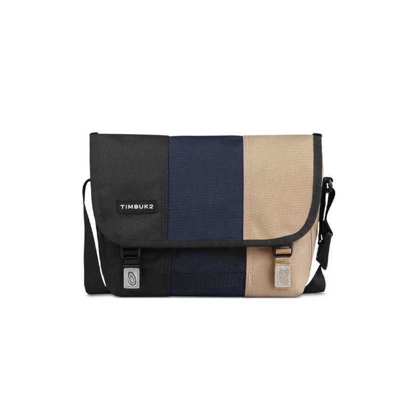 TIMBUK2 CLASSIC MESSENGER ECO Classic Messenger Bag S - Black and Blue Beige - กระเป๋าแมสเซนเจอร์ - วัสดุอื่นๆ หลากหลายสี