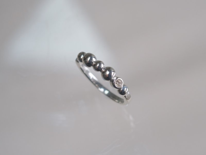 Diamond Tenging 2WAY ring ear cuff ダイヤモンドつぶつぶリング イヤーカフ silver925 シルバー - 戒指 - 寶石 銀色