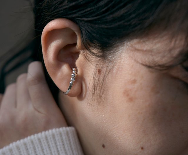 Diamond Tenging 2WAY ring ear cuff ダイヤモンドつぶつぶ
