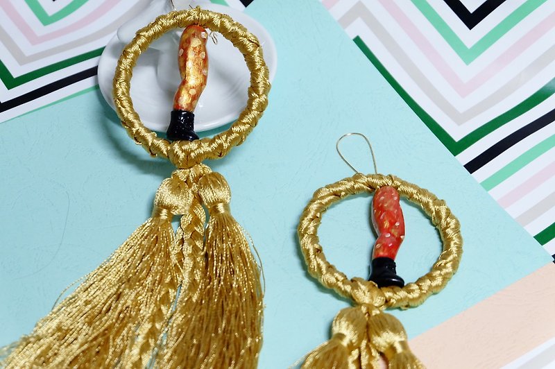 Remade baby Dolls boby earrings/ doll earrings/Playful decoration/handmade - Earrings & Clip-ons - Other Materials Multicolor