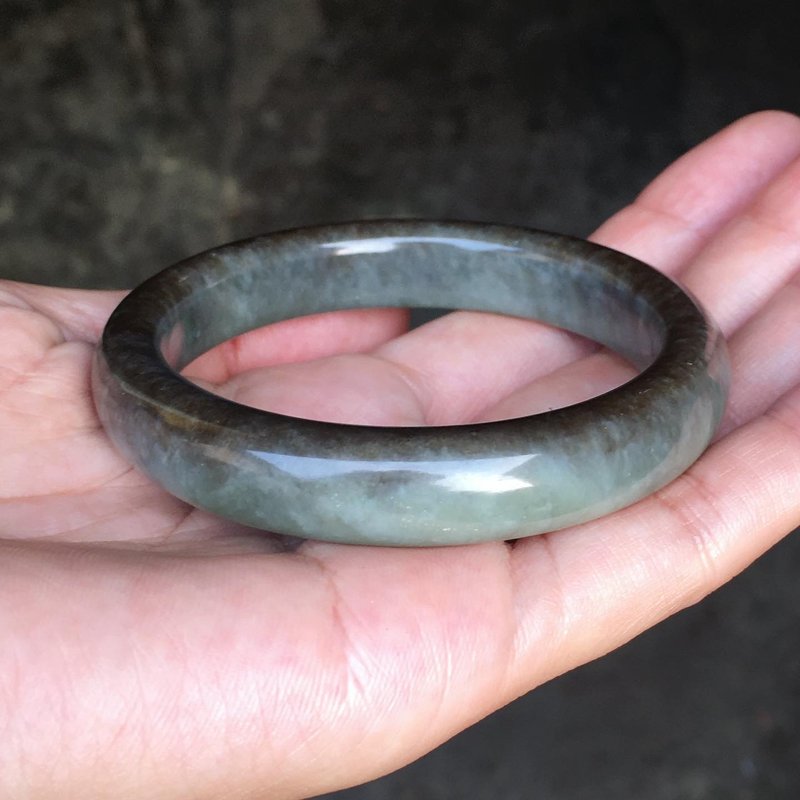 【Lost and find】Antique ceramic style natural Hetian jade and sugar bracelet 57 - สร้อยข้อมือ - เครื่องเพชรพลอย สีน้ำเงิน