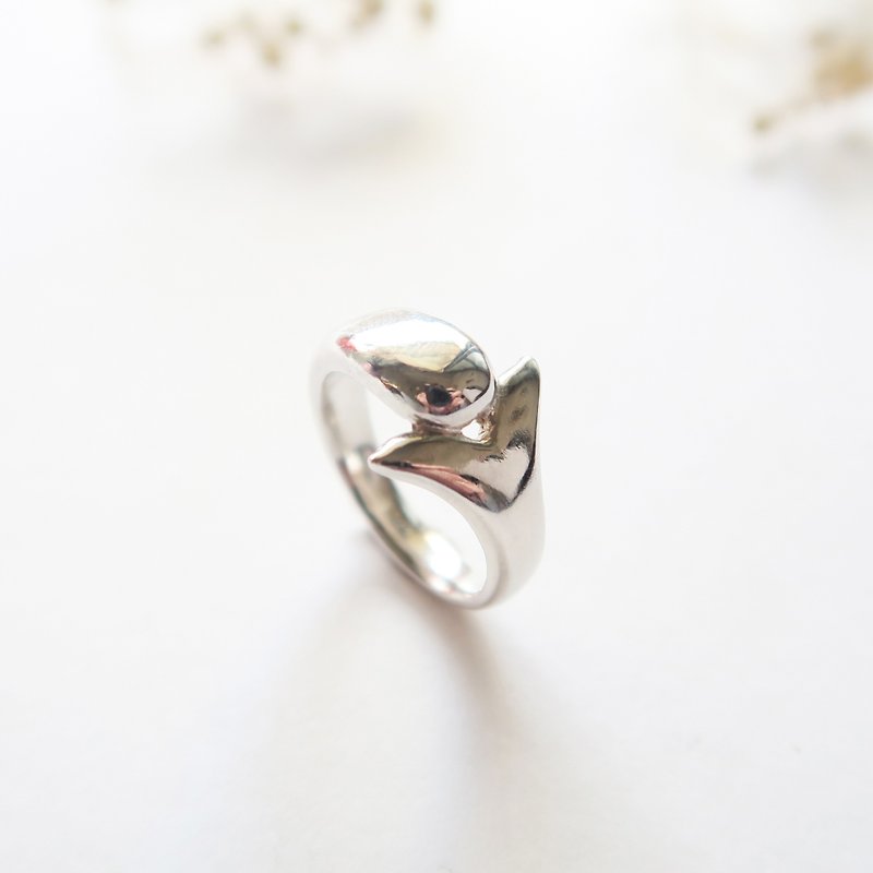 925純銀 悠-海豚 戒指 - 對戒 - 純銀 白色