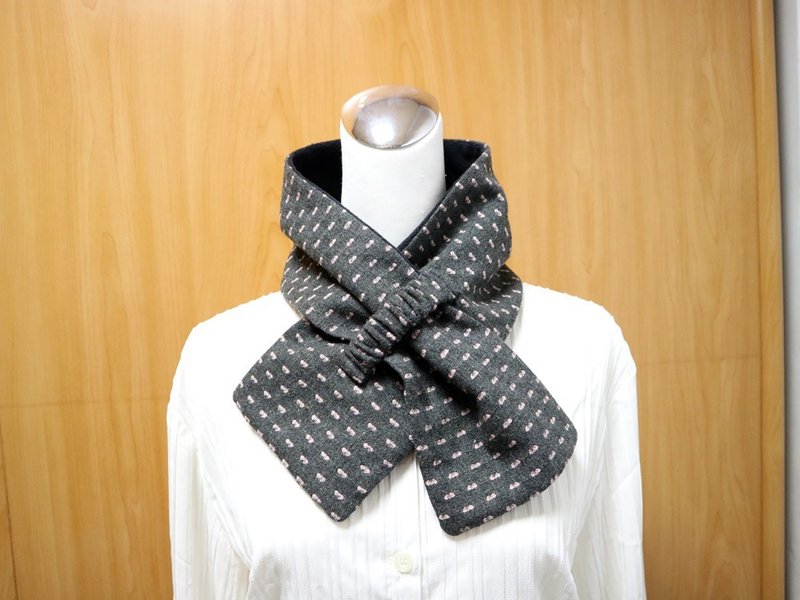可調式短圍巾.scarf 保暖圍脖 雙面雙色 大人.小孩均適用 - 圍巾/披肩 - 其他材質 