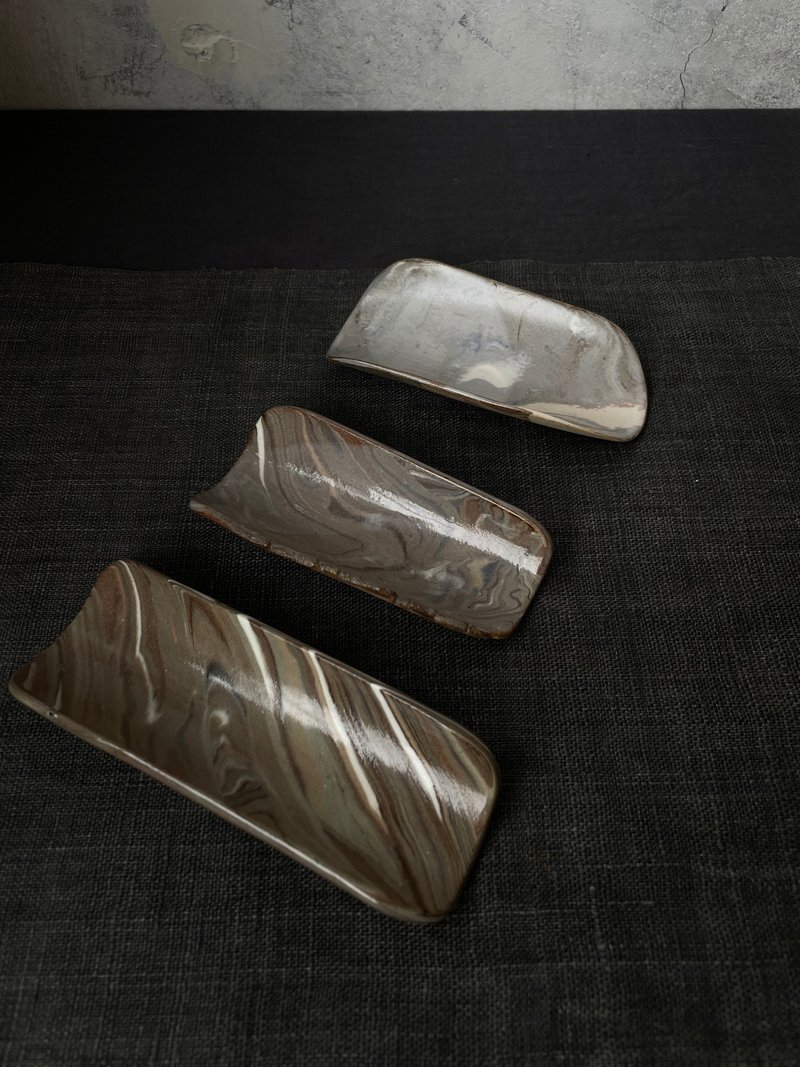 @studio_florero 絞胎茶則 - 茶壺/茶杯/茶具 - 陶 咖啡色