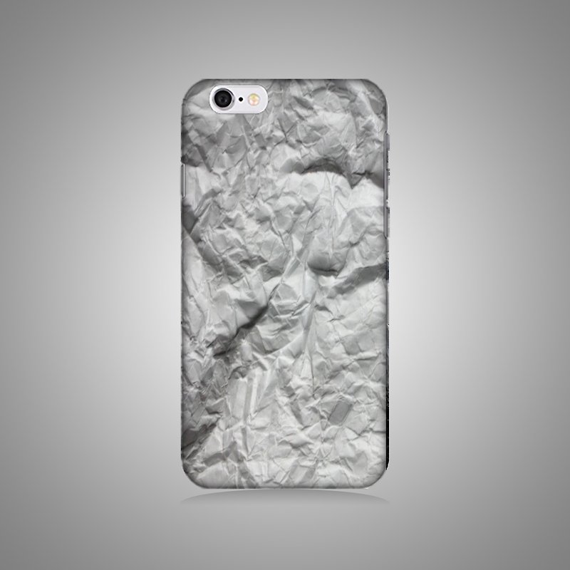 Empty shell series-original white crumpled paper phone case/protective cover (hard shell) - อื่นๆ - พลาสติก 