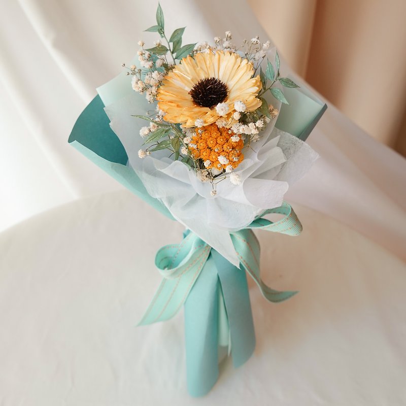 [Graduation Gift] Single Sola Sunflower Bouquet - Dried Flowers & Bouquets - Plants & Flowers Yellow