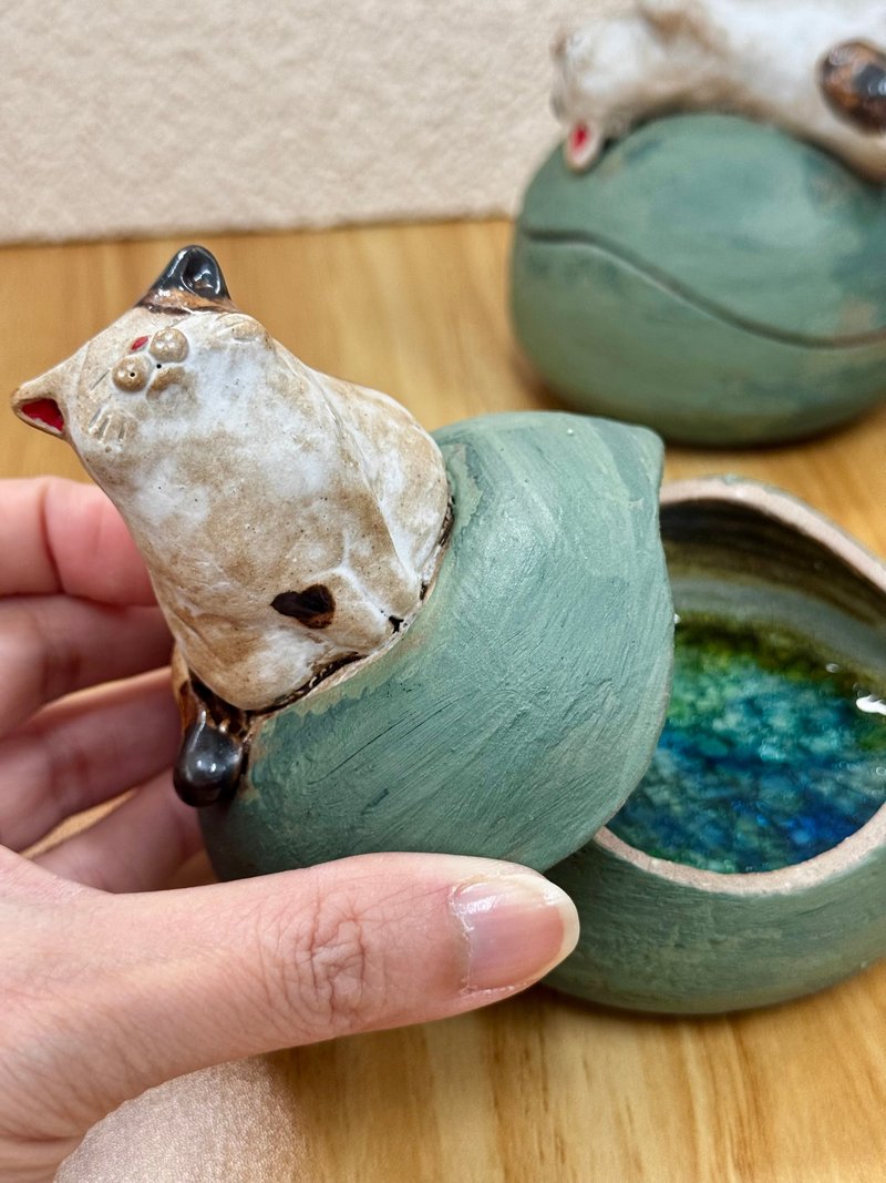 布施貓 | 置物箱 - 擺飾/家飾品 - 陶 