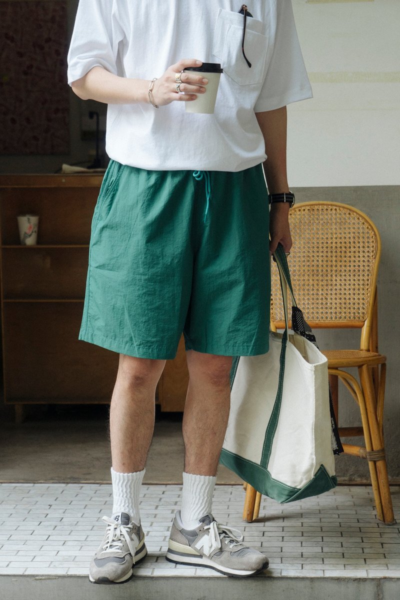 SHORTS 夏季日系搭配戶外溯溪露營 尼龍寬松休閒沙灘短褲 Cityboy - 男長褲/休閒褲 - 尼龍 多色