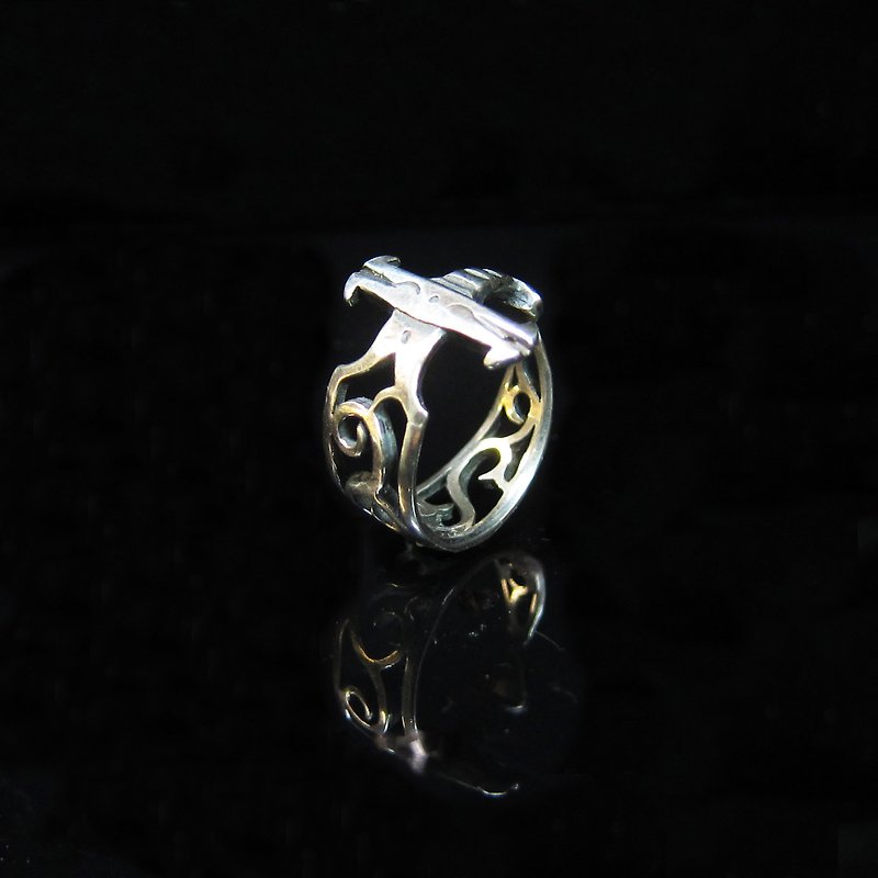 Series of Love and Peace - Sword] handmade Silver ring. Memorial ring. Lovers' Ring - Couples' Rings - Other Metals Silver