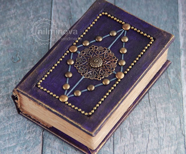 Dark purple spellbook Book of shadows Witch spell book A7 Occult