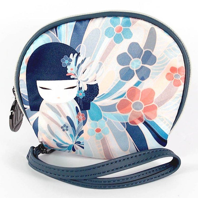 小物袋附提把-Namika幸運賜福【Kimmidoll 和福娃娃】 - 化妝包/收納袋 - 其他材質 藍色