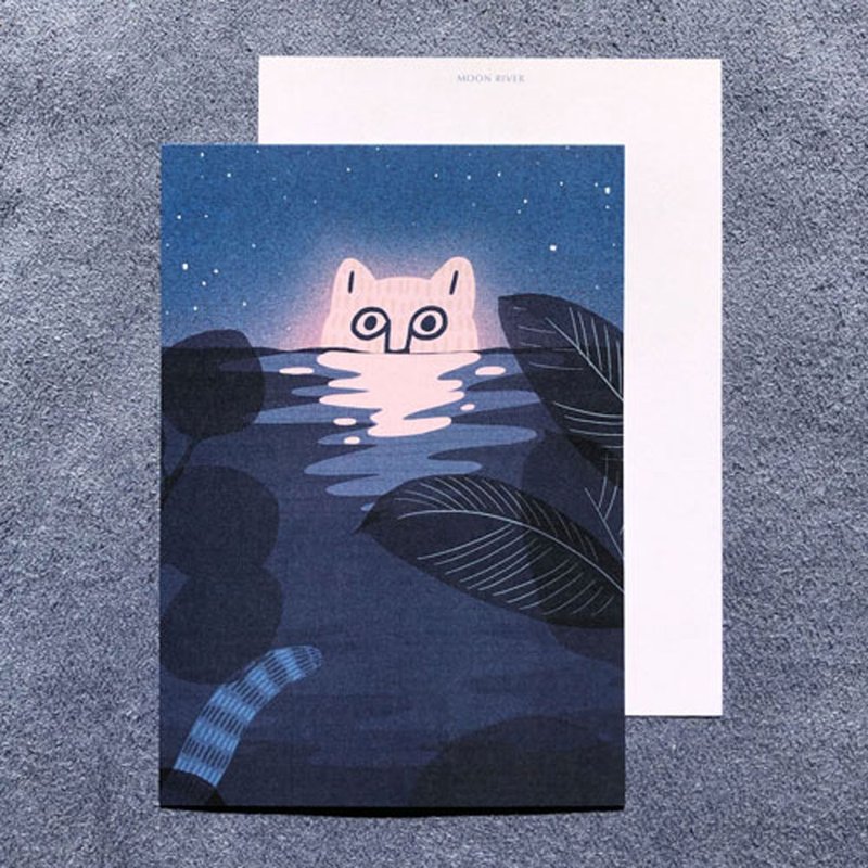 MOON RIVER・月亮河 明信片 - 卡片/明信片 - 紙 藍色