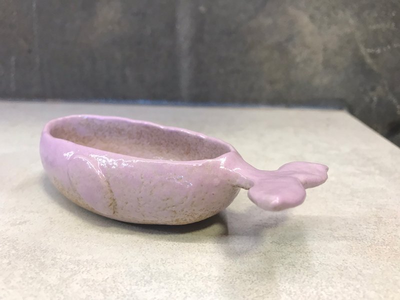 purple little whale - Items for Display - Pottery Pink