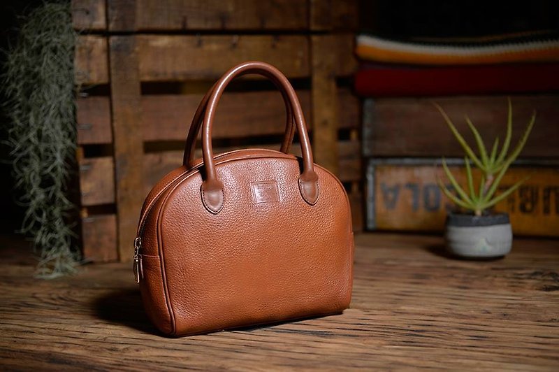 "Vintage burberrys antique bag" VB024 - Handbags & Totes - Genuine Leather Orange