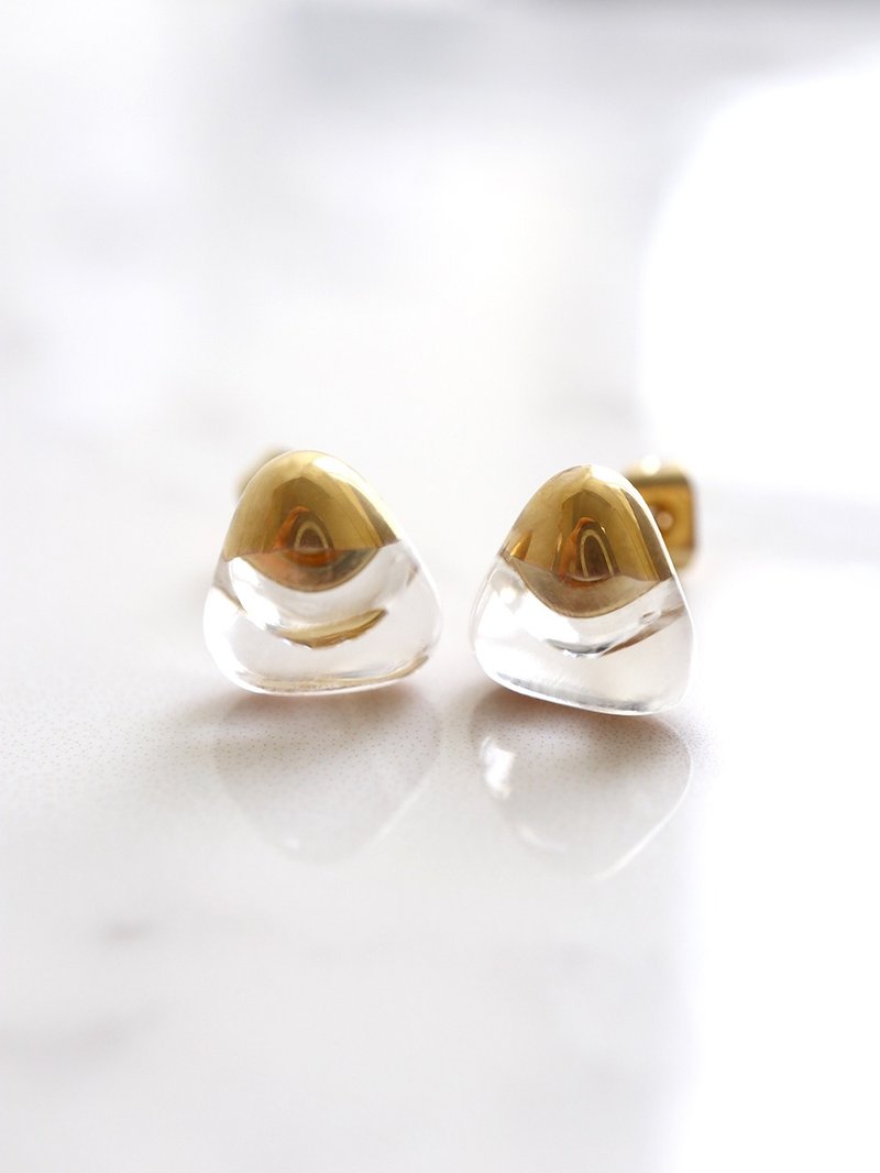 PEZZO stud earrings - Clean - Earrings & Clip-ons - Glass Transparent