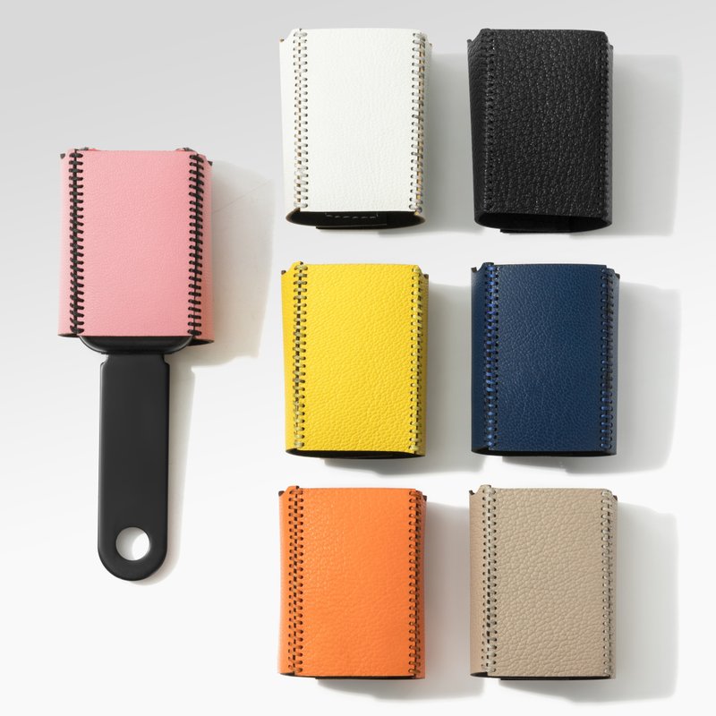 French premium goatskin / Seatbelt buckle socket slot anti-collision protection cover / Anti-impact / Sound dampening / Scratch prevention - ที่ห้อยกุญแจ - หนังแท้ 