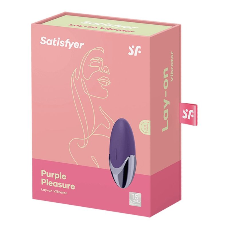 Purple Pleasure Portable Egg-Shaped Vulva Vibrator - Adult Products - Silicone Purple