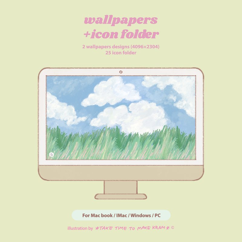 Digital Wallpapers และ Icon folder make you happy for Mac/Windows - 電腦手機桌布/貼圖/App 圖示 - 其他材質 多色