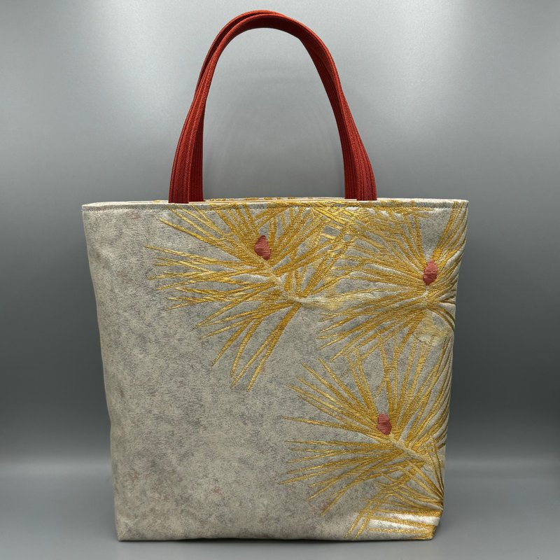 Kimono Obijime Remake Tote bag - Handbags & Totes - Silk Silver