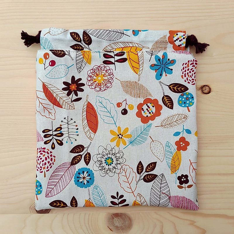 Summer aroma beam pocket (large) - กระเป๋าเครื่องสำอาง - ผ้าฝ้าย/ผ้าลินิน สีส้ม