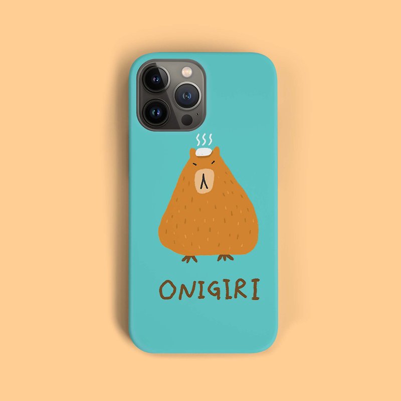 Onigiri - Capybara Blue Phone Case - เคส/ซองมือถือ - พลาสติก สีน้ำเงิน