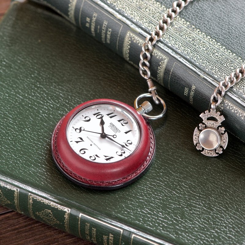 Pocket watch cover color order - อื่นๆ - หนังแท้ สีดำ