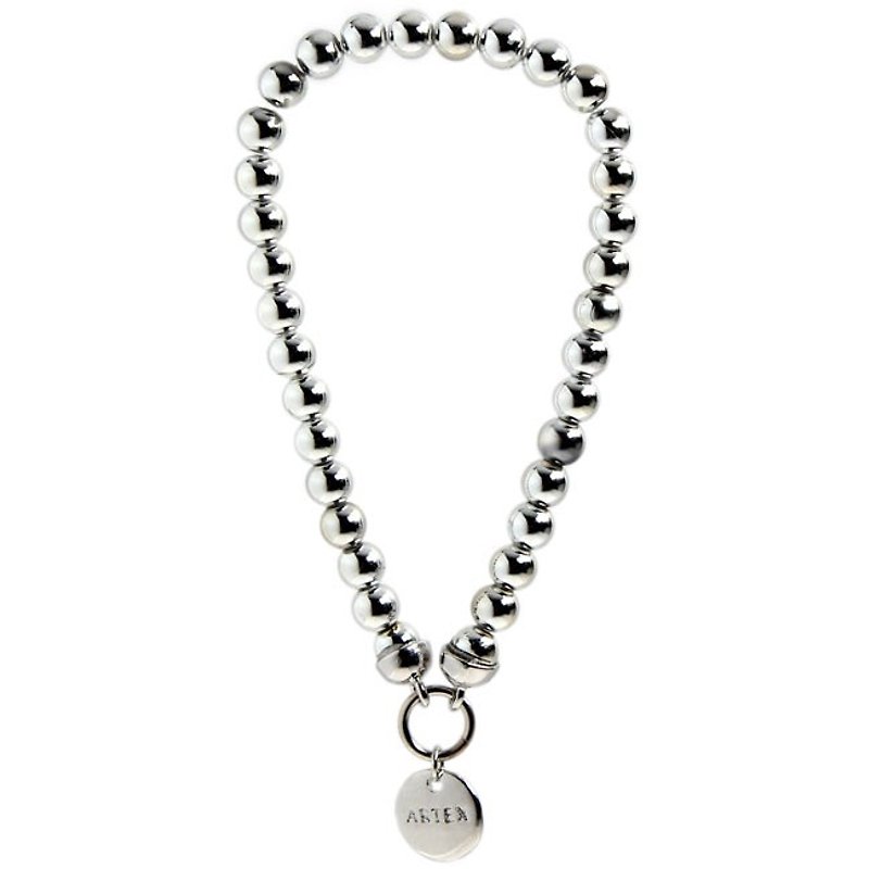 ARTEX accessory silver beads bracelet (elastic rope) - สร้อยข้อมือ - พลาสติก สีเทา