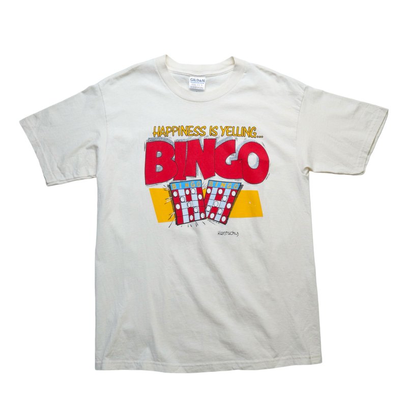 90s Gildan BINGO tee 古著T-Shirt - 男 T 恤 - 其他材質 金色