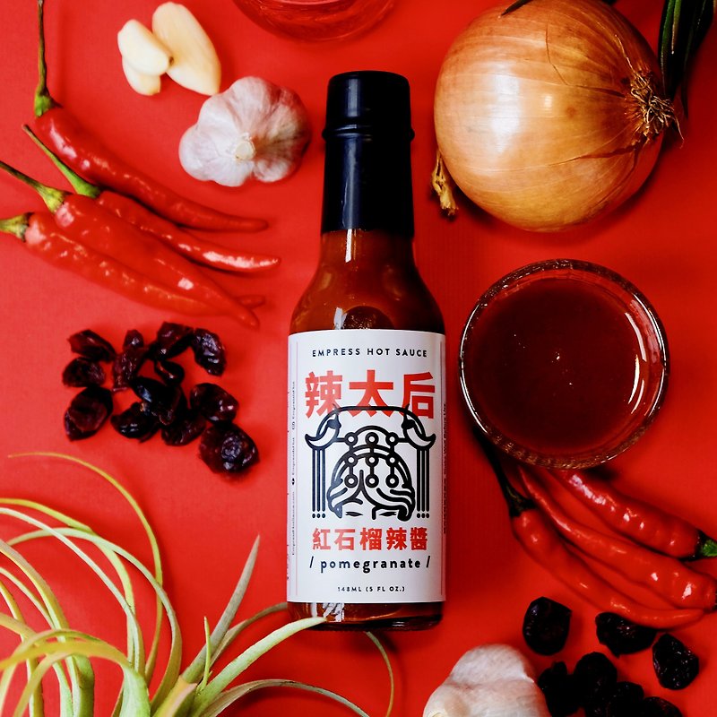 Empress Pomegranate Hot Sauce - Sauces & Condiments - Glass Red