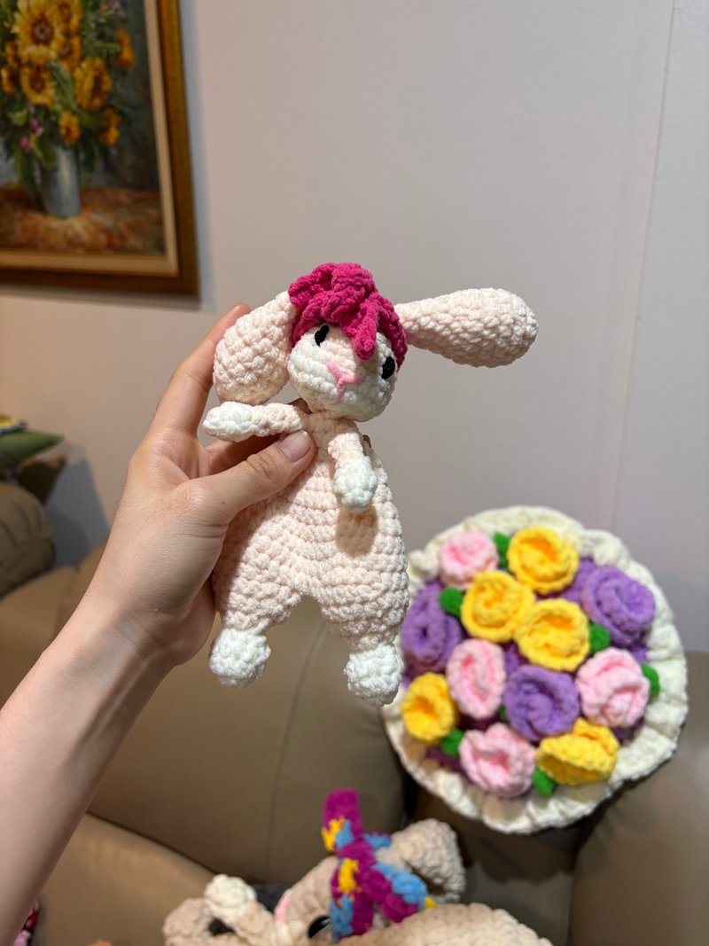 Mini Rabbit Keychain Crochet - 吊飾 - 棉．麻 多色