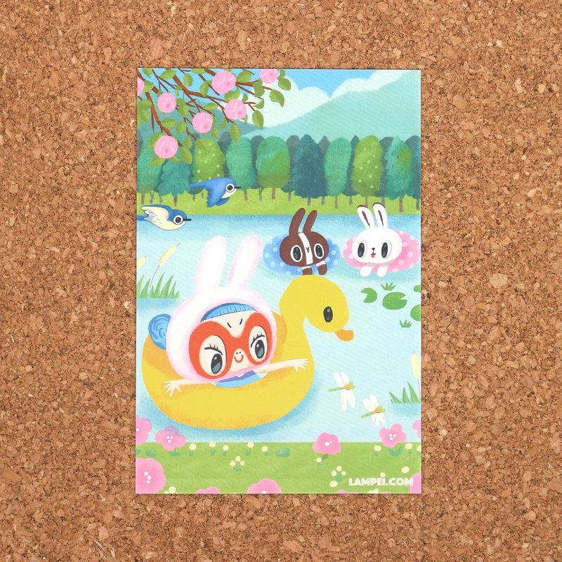 Postcard Postcard Summer Swimming - Su Fei is with you for four seasons - Cards & Postcards - Paper Multicolor