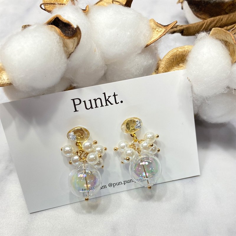 Punkt. - 0009 sea glass earrings - ต่างหู - แก้ว 