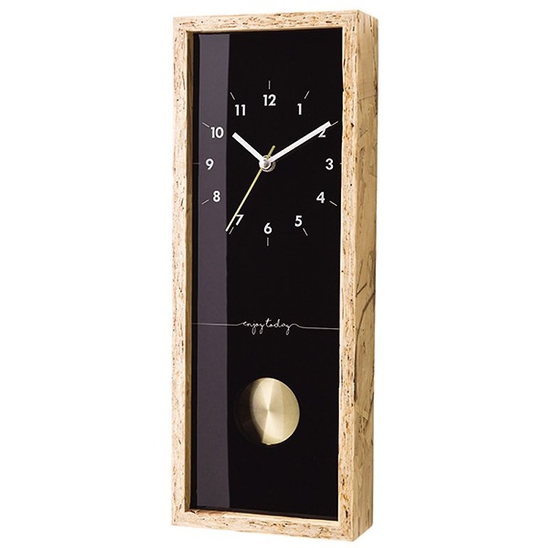 Nocton- mute swing wall clock (black) - Clocks - Wood Black